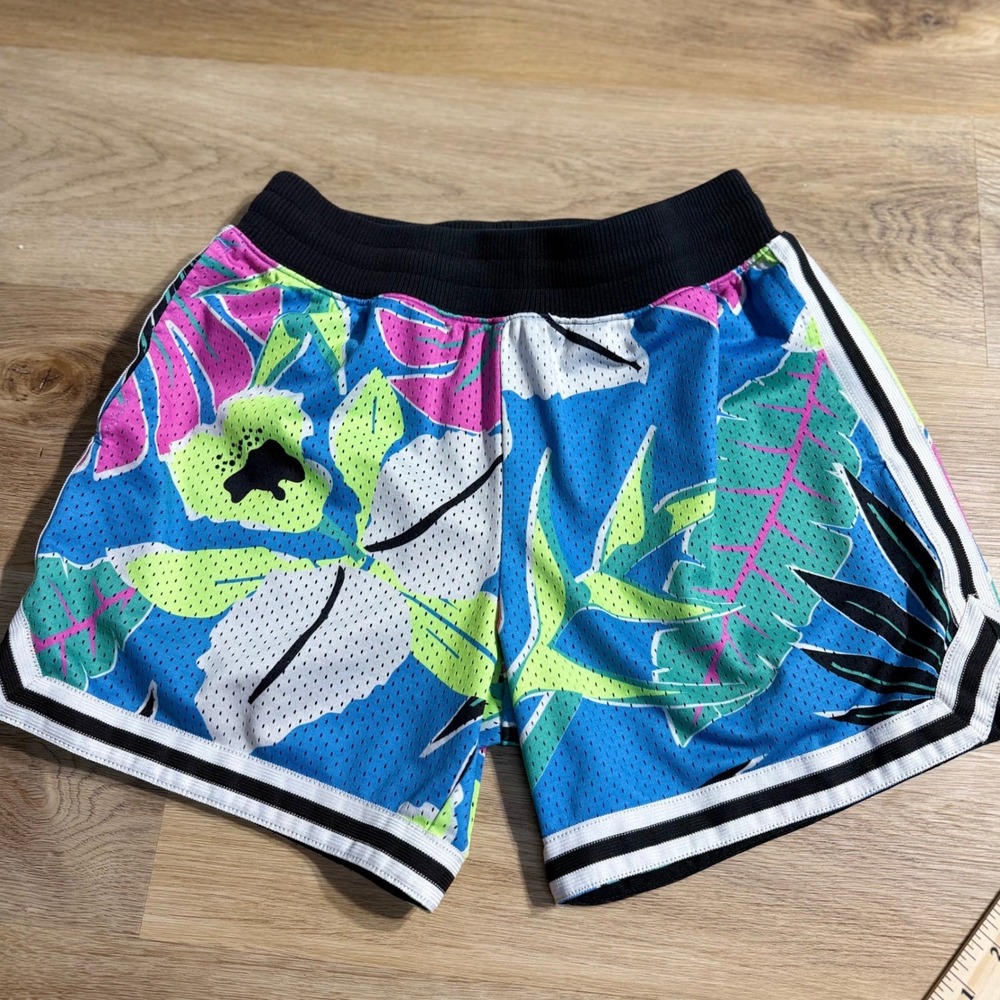 Chubbies (Blue Floral) Mesh Basketball Shorts Mens Small